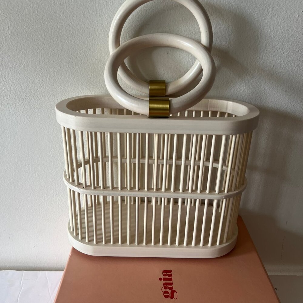 NEW CULT GAIA MINI COCO BAMBOO TOTE BAG - Picture 5 of 7